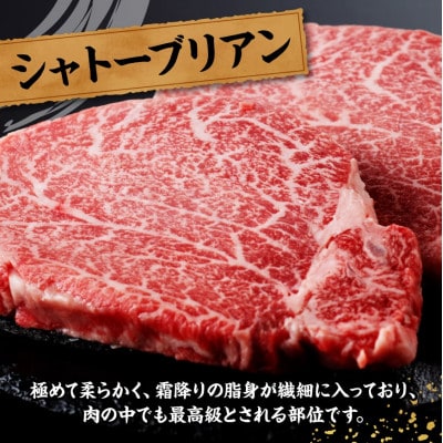 宮崎牛 A4～A5ランク 希少部位 シャトーブリアン ステーキ  2枚 合計300g(川南町)