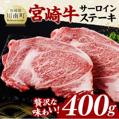 宮崎牛 A4～A5 黒毛和牛 サーロイン ステーキ 2枚 合計400g(川南町)