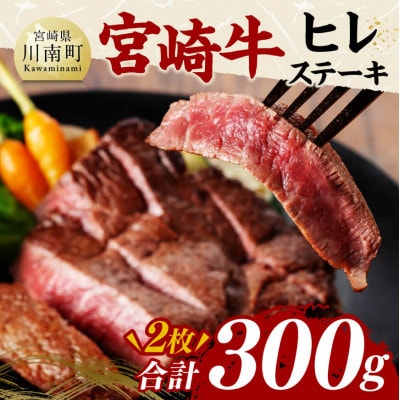 宮崎牛A5～A4 ヒレステーキ(ヘレ・フィレ)(2枚入り300g)(川南町)