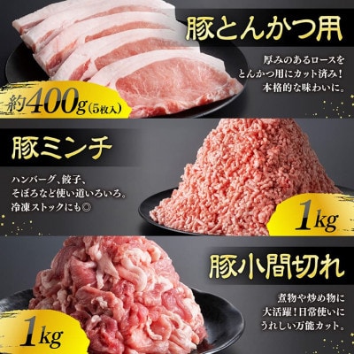 宮崎県産豚肉スライス6種セット4.1kg(川南町)