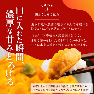 高級塩水ウニ【極】150g　プロが見極める絶好のうにをご提供!_H0014-114