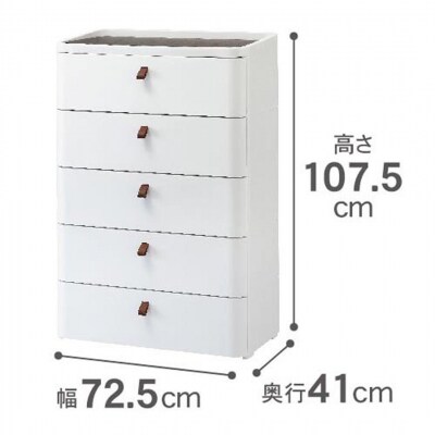 ロイヤルドロアー　725　幅72cm　5段 【047S001】