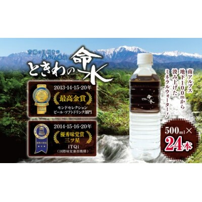 市場の目利きが選ぶ名産品『ときわの命水』　500ml×24本