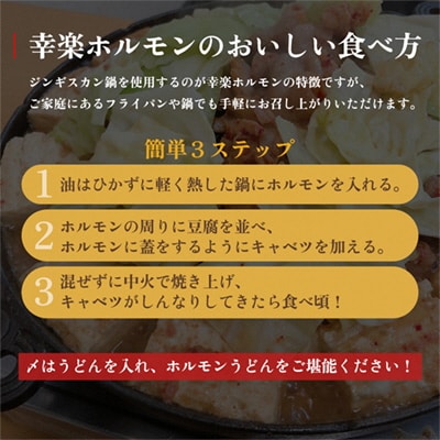濃い甘の秘伝自家製ダレ 幸楽ホルモン 1.05kg × 2袋 (6人前)【ホルモン幸楽】 