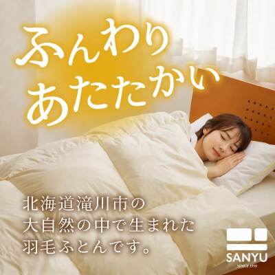 【国内ホテル・旅館70%シェア】寝具2点セット(セミダブル)国産 羽毛掛け布団 枕 綿100% 快眠