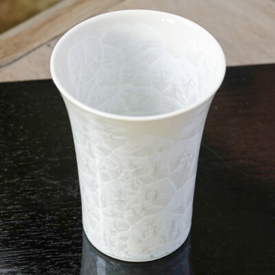 【陶あん】花結晶フリーカップ(白)