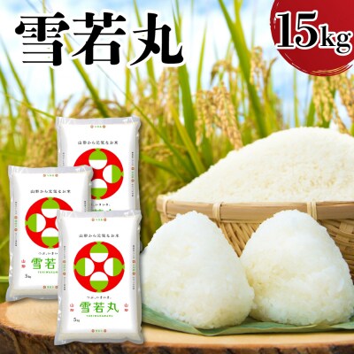 令和7年産 山形県産 雪若丸 15kg ( 5kg × 3袋 ) 精米