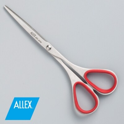 H6-143 ALLEX スリム120【レッド】スリムはさみ(11162R)