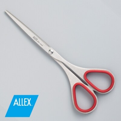 H7-156 ALLEX スリム140【レッド】スリムはさみ(11163R)