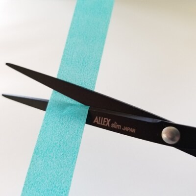 H8-172 ALLEX スリム140 フッ素コート【レッド】スリムはさみ(11164R)