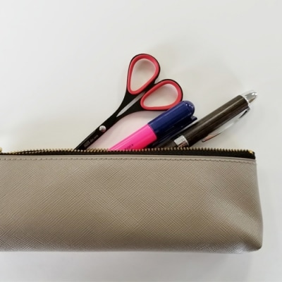 H7-158 ALLEX スリム100 Noir【レッド】スリムはさみ(11165R)