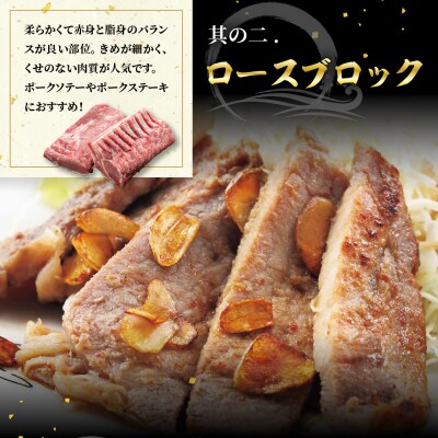 天元豚 豚肉 ブロック肉 ( 豚ロース ) 4kg ( 約2kg×2袋 ) 