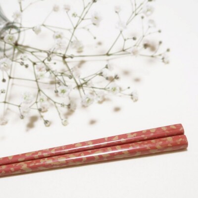 津軽塗 箸 一膳 【 桜 】津軽塗箸 漆塗箸 漆塗り箸 贈答 ピンク 五所川原