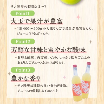 頑固おやじのこだわりが詰まったりんごジュース3本セット 青森 五所川原