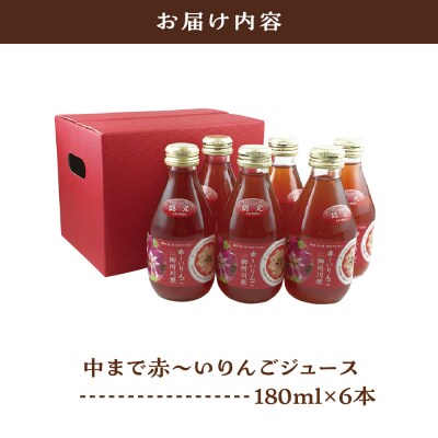 中まで赤～いりんごジュース6本入 各180ml