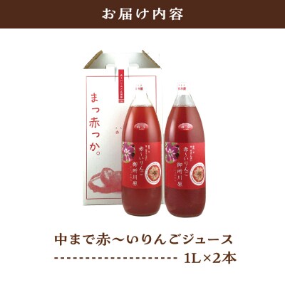 りんごジュース　中まで赤～いりんごジュース1L×2本
