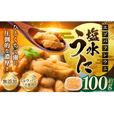 【特選】 塩水ウニ100g(エゾバフンウニ) うに 雲丹 F4F-0313