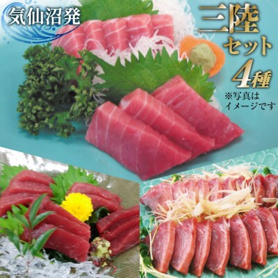 三陸セット 中トロマグロ トロの赤身 マグロたたき 特撰トロカツオ 計750g [20563481]