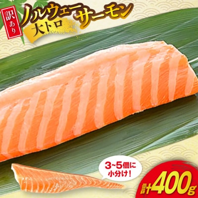 訳あり 無添加 ノルウェー産 アトランティックサーモン 大トロ 400g [20565658]
