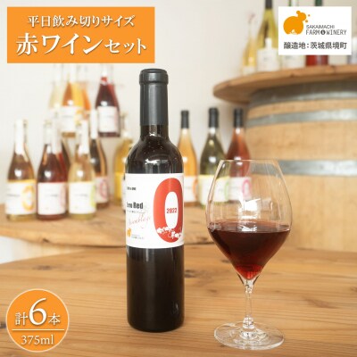 【訳あり】赤ワイン6本セット 375ml 辛口 ハーフボトル ギフト 母の日 父の日 プレゼント 酒