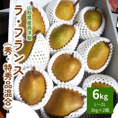 西洋梨(ラ・フランス)6kg(3kg×2箱)　0050-2601