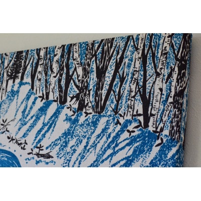 手染め　ファブリックパネル「冬の交差点」