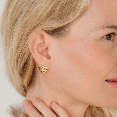 限定【沖縄ジュエリー】Hana Akari Gold Earrings