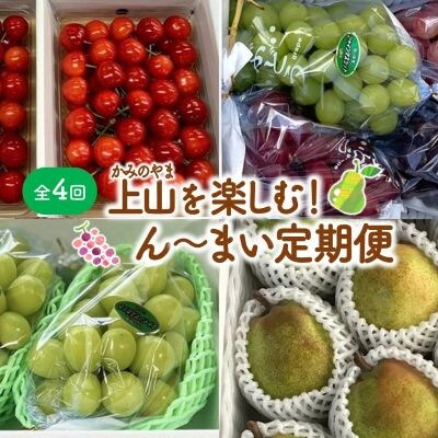 【定期便:全4回】果物たくさん『上山を楽しむ!ん～まい』定期便　0049-2601
