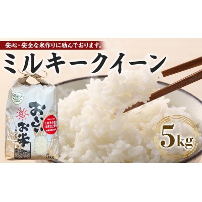 先行予約【令和8年産 新米】ミルキークイーン 5kg(農薬・化学肥料不使用)【BU010】