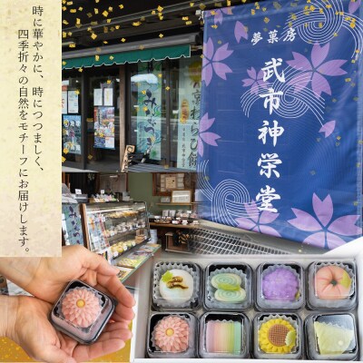和菓子 合同会社武市神栄堂の上生菓子 8個入り yd-0019