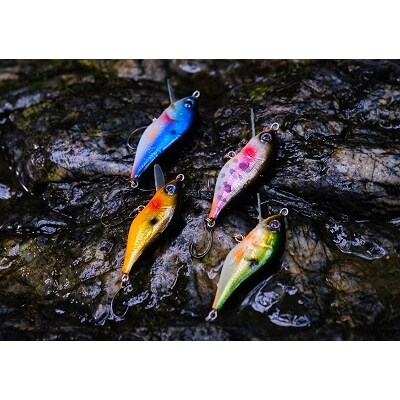 木製ハンドメイドルアー(2)【シャッド型】　アユ1個【a207】