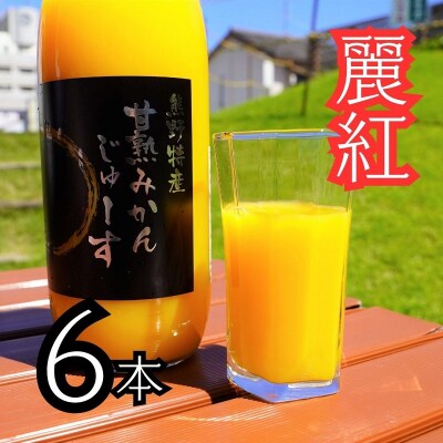 仲森農園の【麗紅甘熟みかんじゅーす】(6本) れいこう みかん 柑橘