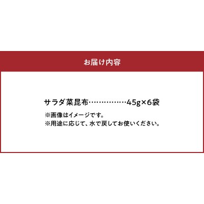 《数量限定》サラダ菜昆布(45g×6袋)_H0007-109