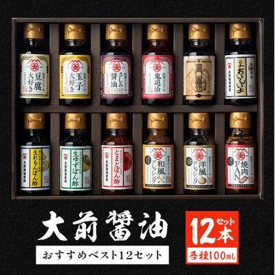 大前醤油おすすめベスト12 100ml×12本 セット 調味料 ギフト[No5895-0554]