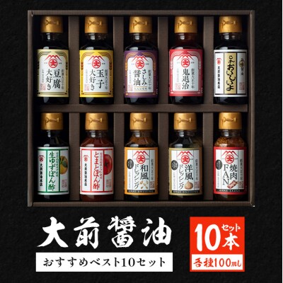 大前醤油おすすめベスト10 100ml×10本 セット 調味料 ギフト[No5895-0555]