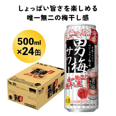 サッポロ 男梅サワー500ml×24缶入|21_yny-010101b