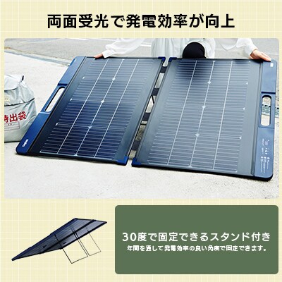 ロジテック ポータブル電源用 ソーラーパネル 100W【220-95】