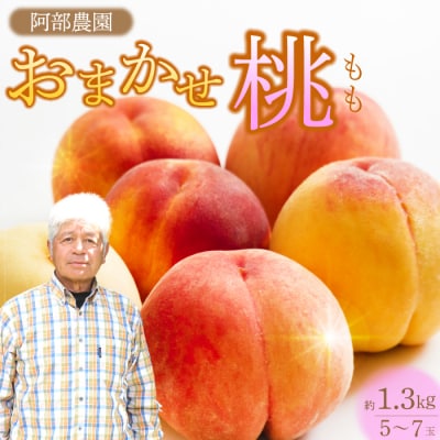 阿部農園 おまかせ 桃 約1.3kg 《2026年7月中旬から順次発送》 フルーツ[216-001]