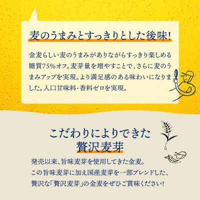 【12ヵ月定期便】金麦 糖質75%オフ 500ml 24本 発泡酒 ch016-023-4rz
