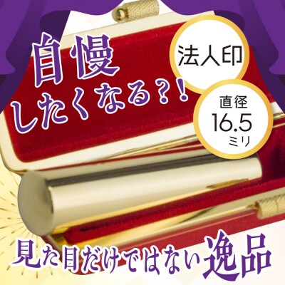 印鑑 【金色印鑑】 はんこ 16.5ミリ (法人印) 合金  ch015-370p001