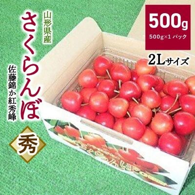 さくらんぼ(佐藤錦か紅秀峰)500g　2Lサイズ　0032-2601