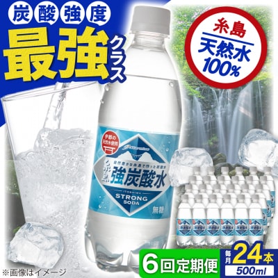 【全6回定期便】強炭酸水 プレーン 500ml × 24本  糸島市/スターナイン[ARM010]