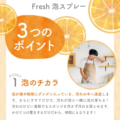食器用洗剤 Fresh泡スプレー 本体 〈マルフクケミファ〉 ch024-010t020