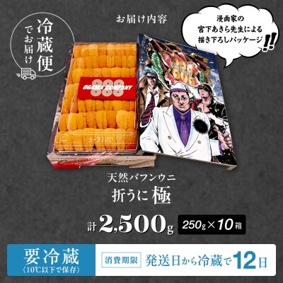 ≪プロ厳選≫最高級折うに(極)宮下あきら先生パッケージVer計2500g_H0014-109