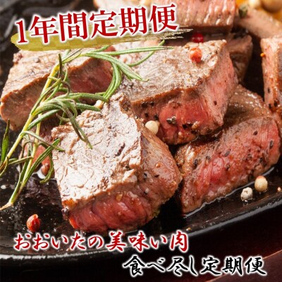 偶数月にお届け!おおいたの美味い肉!ガッツリ食べ尽し1年間定期便/2ヶ月毎計6回発送_2224R
