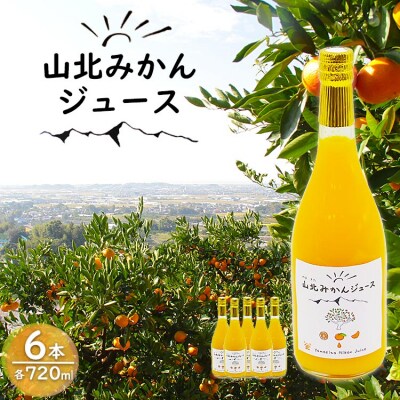 みかんジュース100% ジュース ストレート 山北 720ml6本 yk-0075