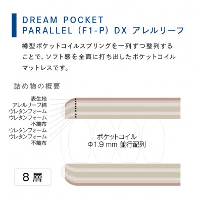 ドリームベッド DREAM POCKET PARALLEL DX (SD)[No5895-0355]
