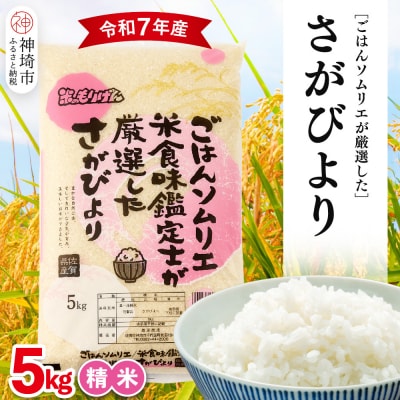 【令和7年産】ごはんソムリエが厳選 白米 さがびより 5kg(H063157)