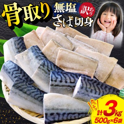 訳あり 骨取り トロ さば 切身 計3kg (500g×6p) [足利本店 20565813]