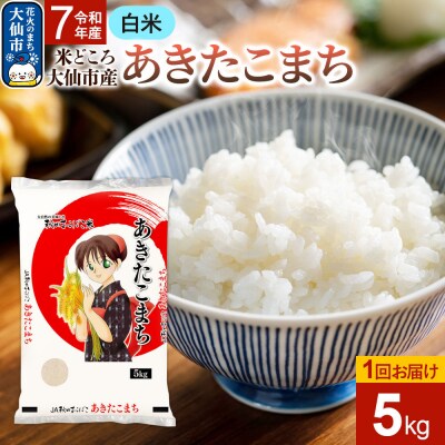 米 あきたこまち【白米】令和7年産 5kg|22_aok-010501